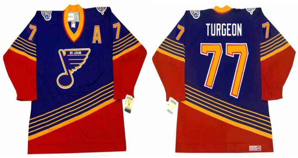 2019 Men St.Louis Blues 77 Turgeon blue CCM NHL jerseys